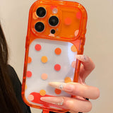 Minimalist Polka Dot Large Window Phone Case For iPhone