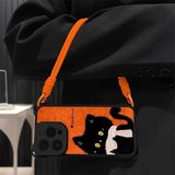 Cat-shaped Lanyard Phone Case For iPhone