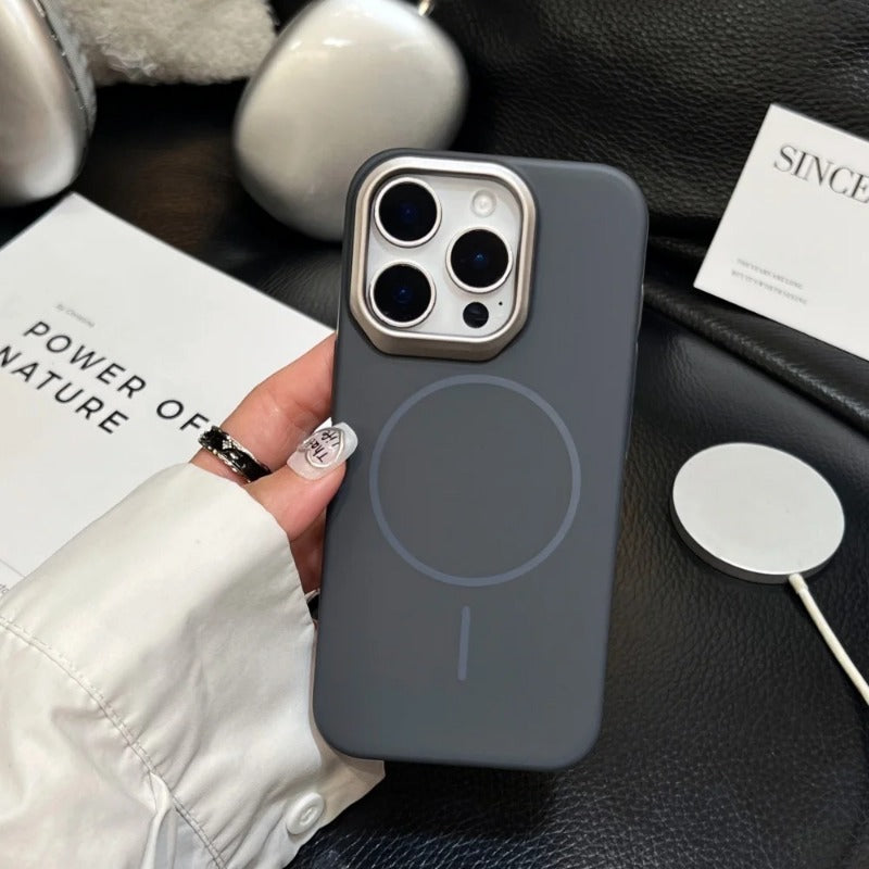 Hard Matte Shockproof Magnetic Case For iPhone