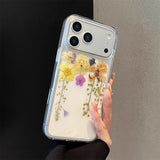 Resin-encased Real Flower Specimen Anti-drop Phone Case For iPhone