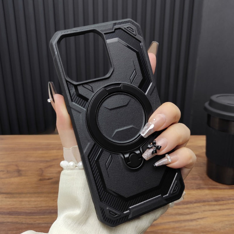 Magnetic Folding Bracket Silicone Phone Case For iPhone