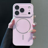 Frosted Large Window Magnetic Phone Case For iPhone