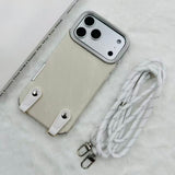 Denim Surface Lanyard Phone Case For iPhone