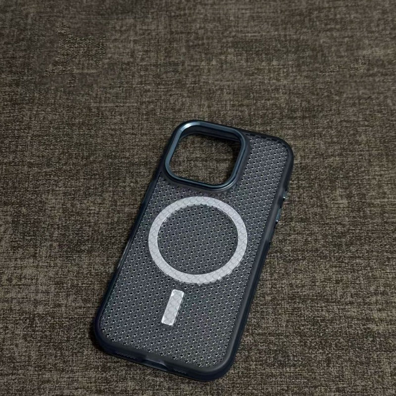 Hollow Heat Dissipation Magnetic Phone Case For iPhone