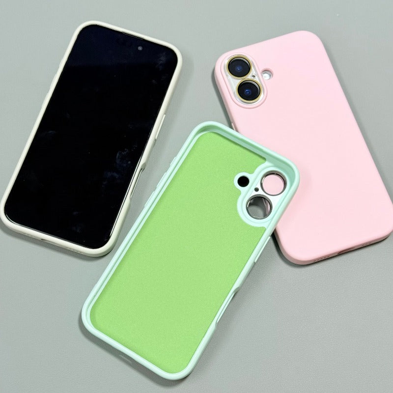 Liquid Silicone Lens Film Phone Case For iPhone