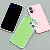 Liquid Silicone Lens Film Phone Case For iPhone