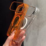 Glitter Transparent Magnetic Phone Case For iPhone