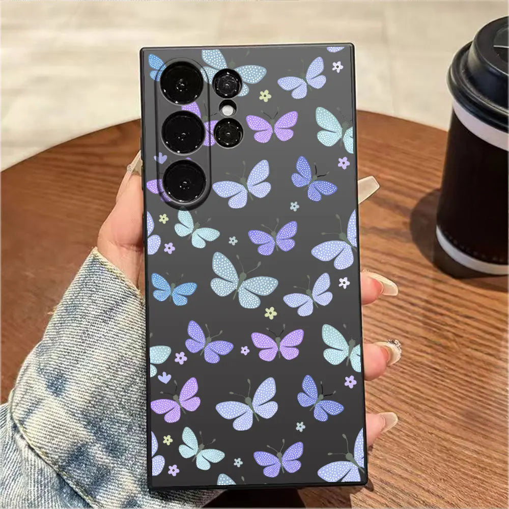 Butterfly Pattern  Silicone Phone Case For Samsung