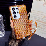 Solid Color Full Rhinestone Phone Case For Samsung