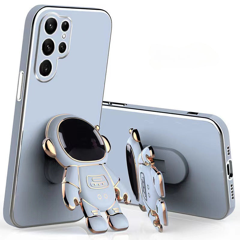 Electroplating Astronaut Bracket Phone Case For Samsung