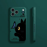 Butterfly Cat Silicone Phone Case For iPhone