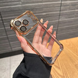 Electroplate Transparent Phone Case For iPhone