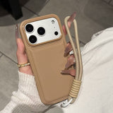 Soft Phone Case with Wrist Strap For iPhone