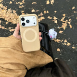 Minimalist Solid Color Wireless Charging Phone Case For iPhone