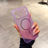 Mesh Heat Dissipation Magnetic Phone Case For iPhone