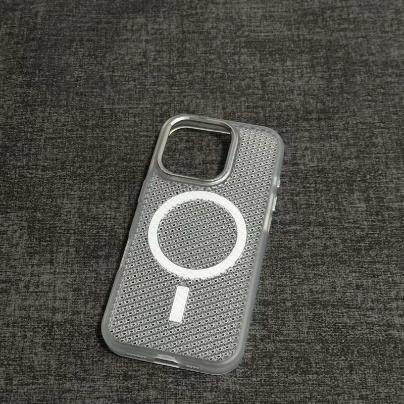 Hollow Heat Dissipation Magnetic Phone Case For iPhone