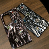 Pleated Electroplating Phone Case For Samsung