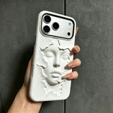 3D Face Sculpture Magnetic Phone Case For iPhone