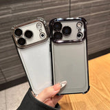 Electroplate Transparent Phone Case For iPhone