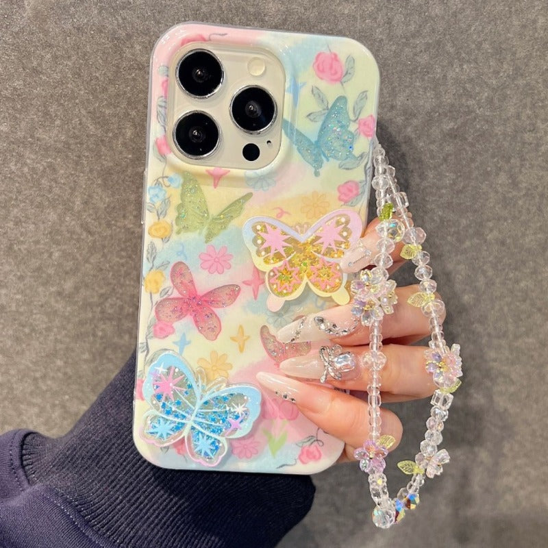 Flower Butterfly Phone Case For iPhone