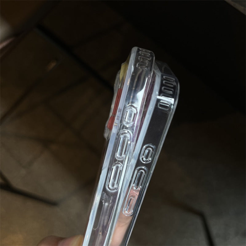 Flower Magnetic Transparent Phone Case For iPhone