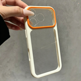 Color-blocked, Large-view Transparent Soft Phone Case For iPhone