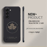 Ultra-thin Frameless Magnetic Maple Leaf Phone Case For Samsung