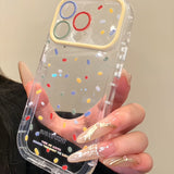 Simple Colorful Round Strip Large Window Phone Case For iPhone