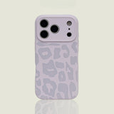 Leopard Print Liquid Silicone Phone Case For iPhone