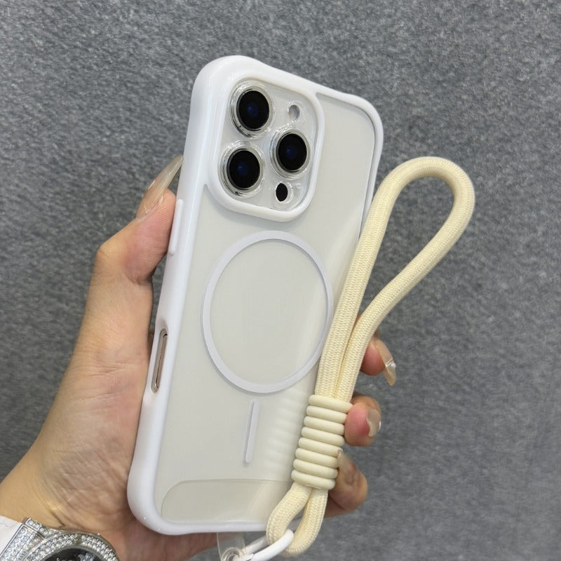 Thin Circle Magnetic Transparent Phone Case For iPhone