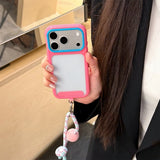Transparent Colored Lanyard Phone Case For iPhone