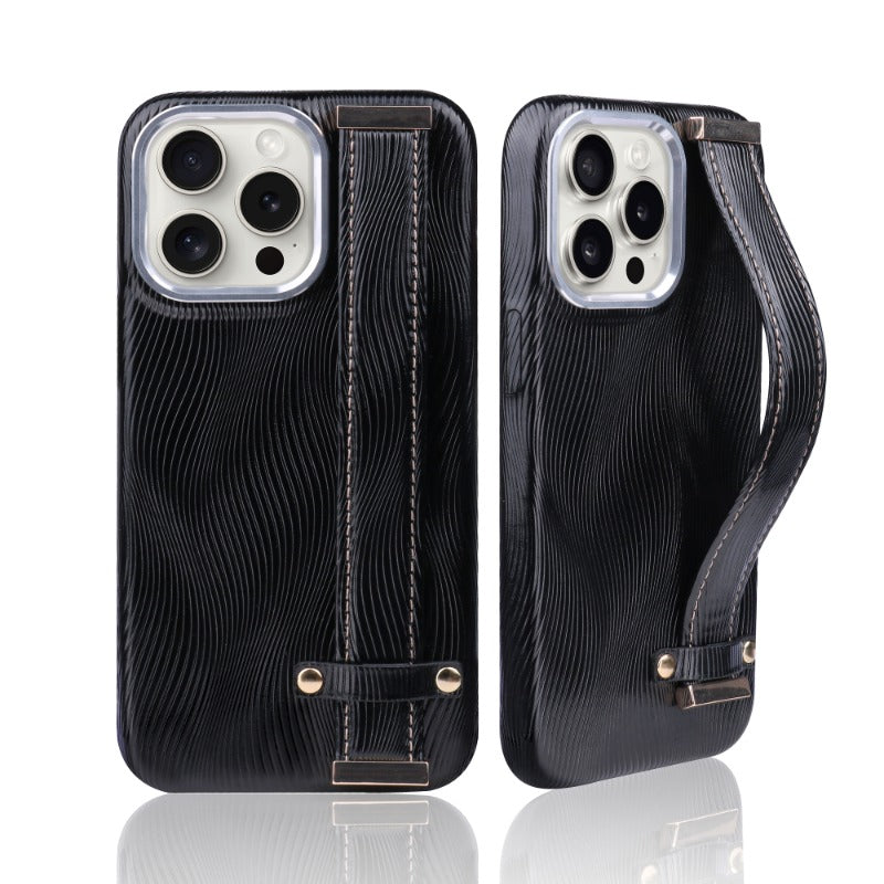 Wristband Metal Ring Lens Phone Case For iPhone