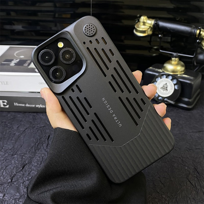 Vertical Stripe Hollow Phone Case For iPhone