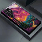 Starry Night Oil Painting Pattern 2D Phone Case For Samsung