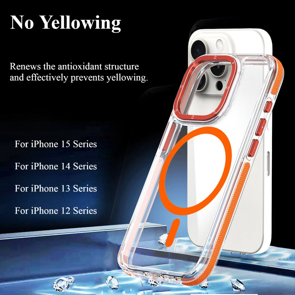 Double Color Edge Ultra-thin Anti-fall Magnetic Mobile Phone Case For iPhone