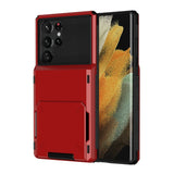 TPU+PC Flip Card Insertion Phone Case For Samsung