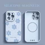 Flower Liquid Silicone Phone Case For iPhone