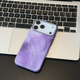 Light and Shadow Frosted Metal Frame Magnetic Phone Case For iPhone