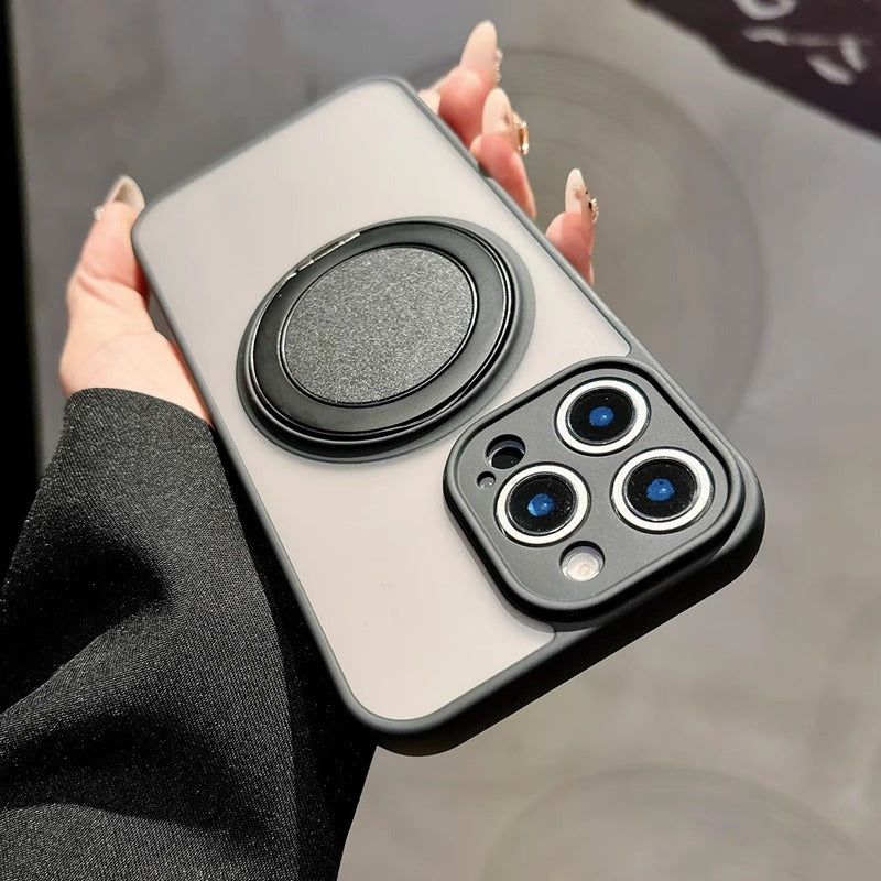 Magnetic Bracket Wireless Charging Case For iPhone