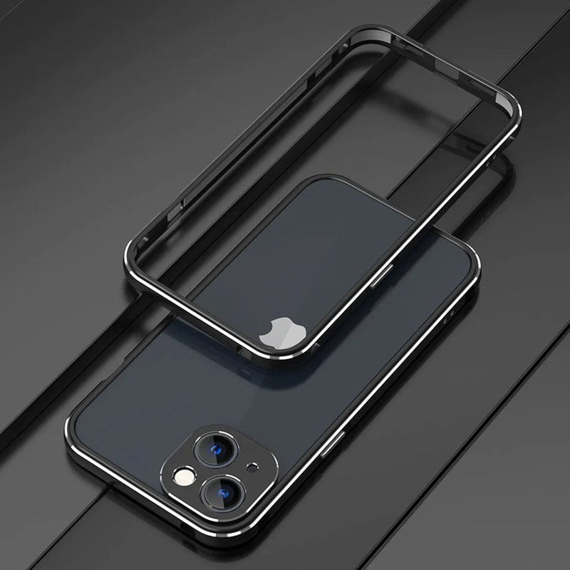 Custodia con paraurti in alluminio e cornice in metallo per iPhone 