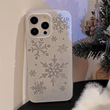 Bling Bling Glitter Winter Snowflakes Christmas Style Phone Cover Case For iPhone