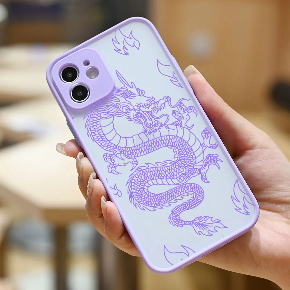 Dragon Matte Shockproof Phone Case for IPhone