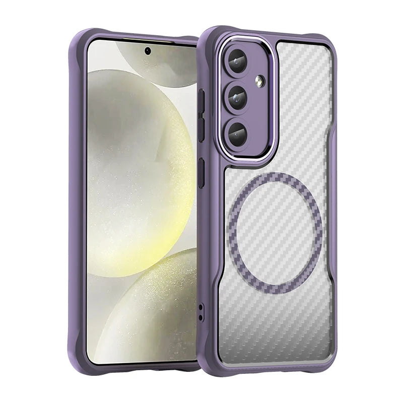 Carbon Fiber Texture Shockproof Phone Case For Samsung