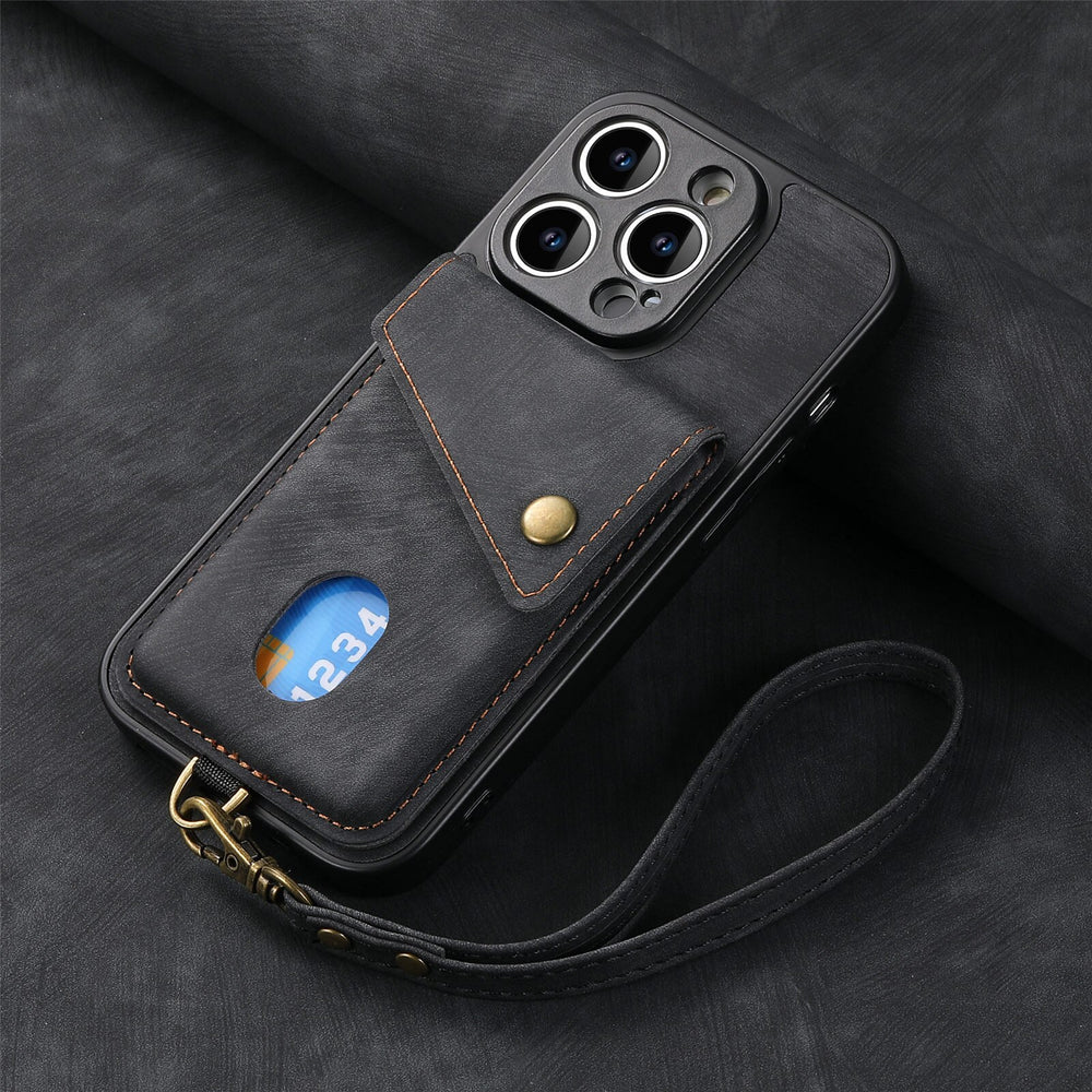 Flip Card Slot Holder Wallet Case For iPhone