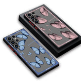 Red Blue Butterfly Case For Samsung