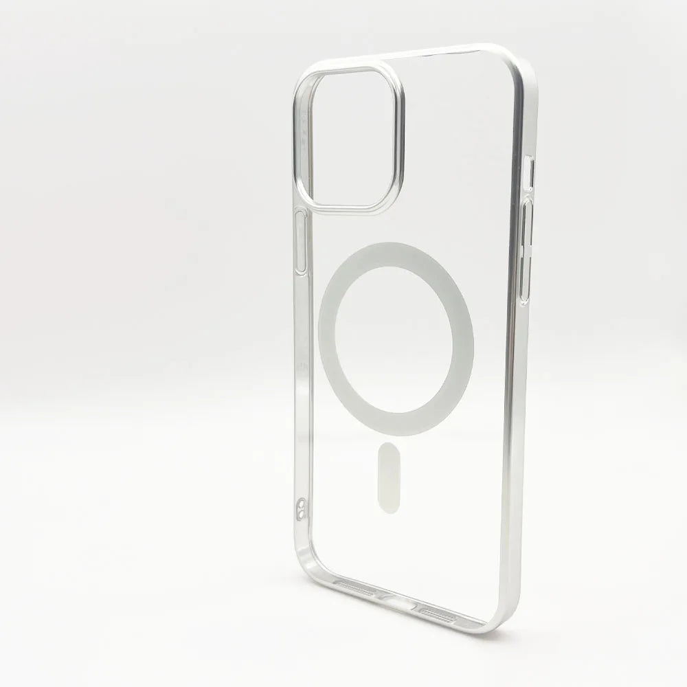 Transparent Acrylic Titanium Bezel Case For iPhone