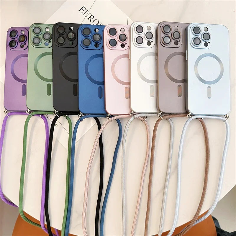 Crossbody Lanyard Magnetic Case For iPhone