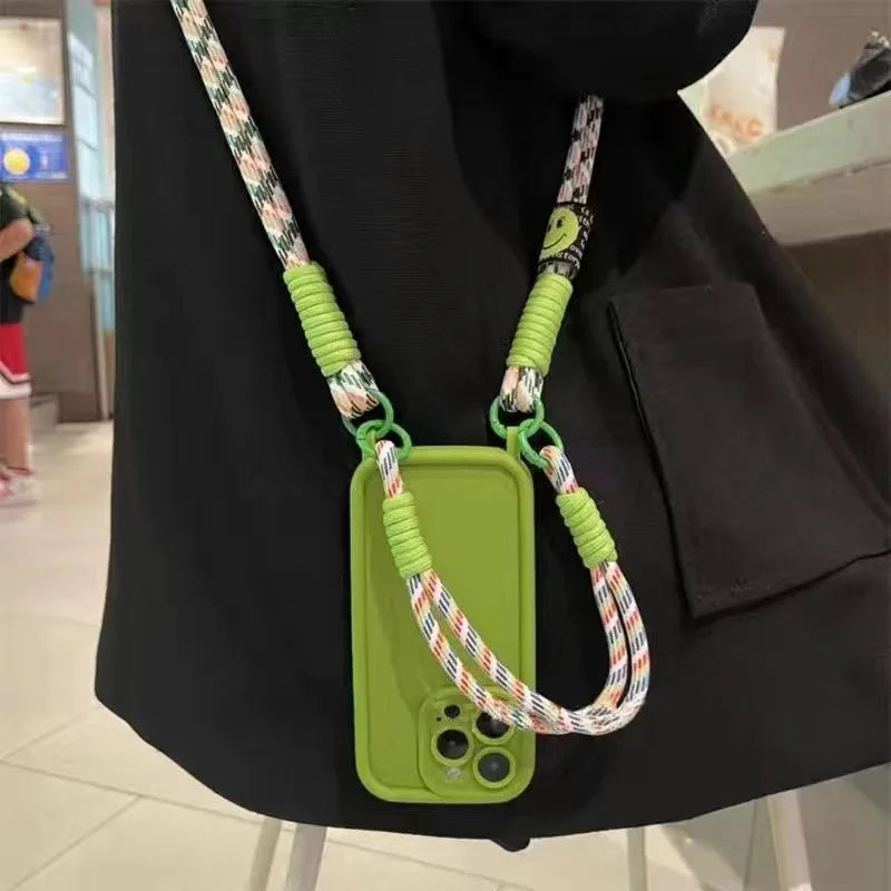 Crossbody Necklace Strap Lanyard Fall protection Phone Case For iPhone