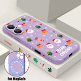 Cute Christmas Pattern Magnetic Phone Case For iPhone