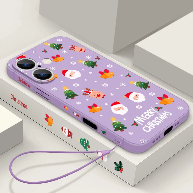 Cute Christmas Pattern Magnetic Phone Case For iPhone